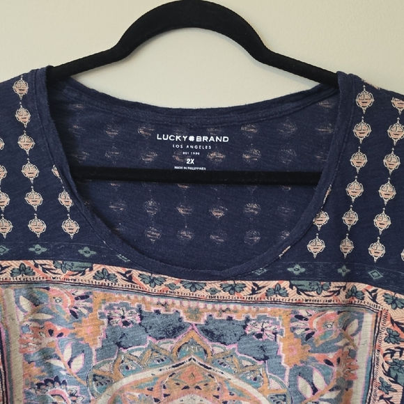 Women's Lucky Brand Short Sleeve Top – Size 2X - Picture 5 of 10